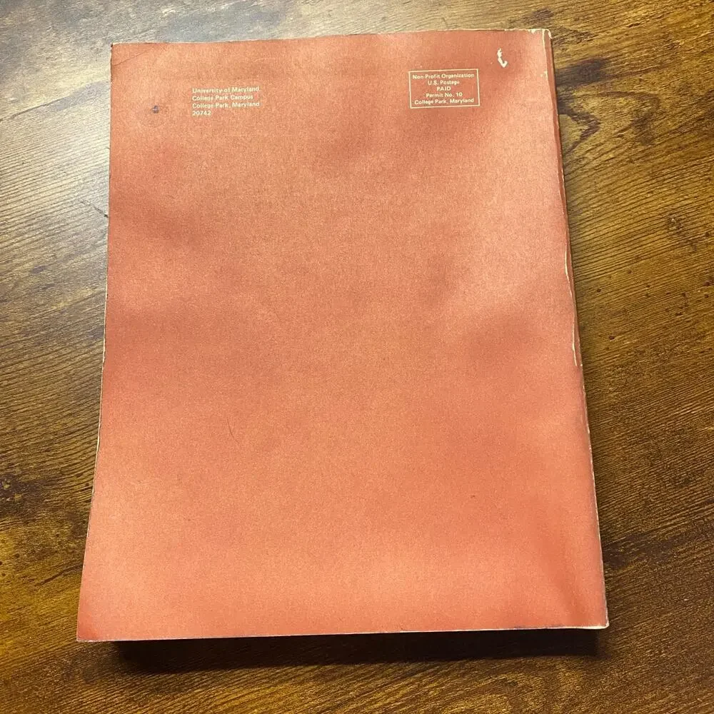 University Of Maryland At College Park Graduate Catalog 1978/1980